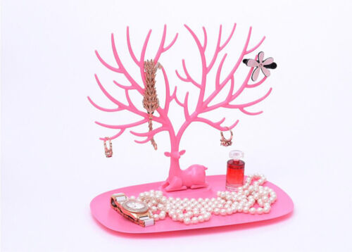 Jewelry Deer Tree Stand Display Organizer Necklace Ring Earring Holder Rack