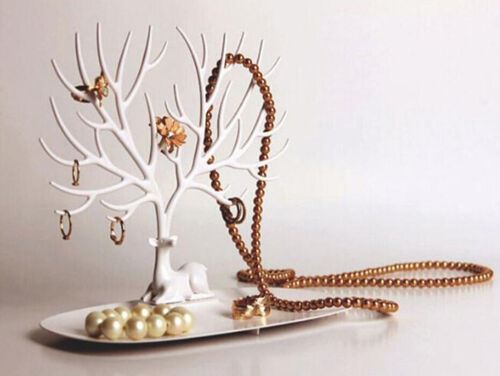 Jewelry Deer Tree Stand Display Organizer Necklace Ring Earring Holder Rack