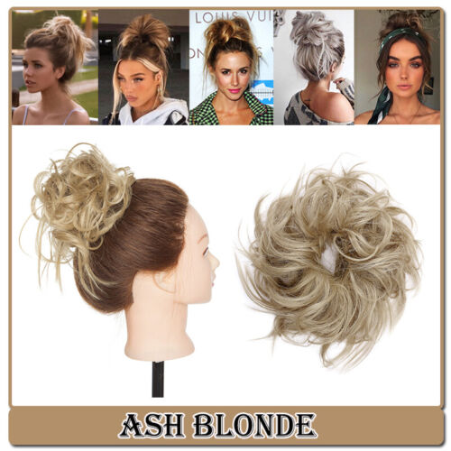Natural Curly Messy Bun Hair Piece Scrunchie Updo Real as human Hair Extensions