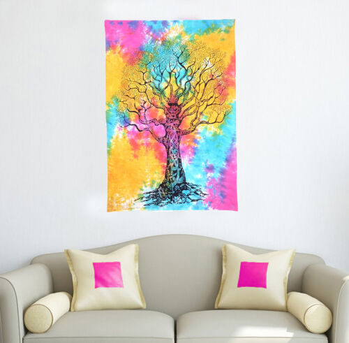 Tapestry Poster Hanging Tree of Life Decor Cotton Hippie Ethnic Art