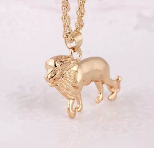 Fashion Jewelry Golden Lion Pendant Necklace Rope Chain