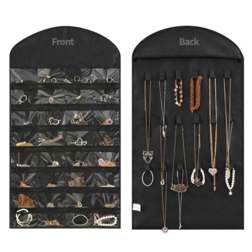 Jewelry Hanging Non-Woven Organizer Holder 32 Pockets 18 Hook & Loops