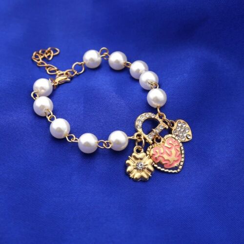 Fashion Style Jewelry Bohenmian Heart Bracelet Floral Imitation Pearl Women