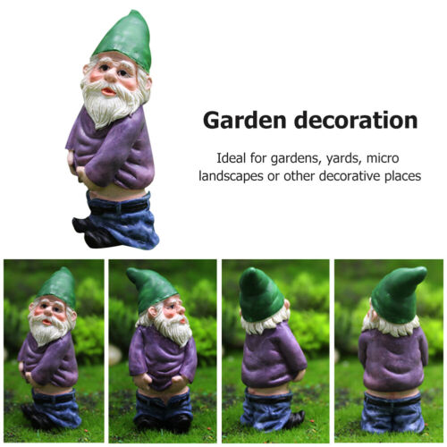 4PCS Fairy Garden Gnomes Accessories My Little Friend Drunk Gnome Dwarfs Gift