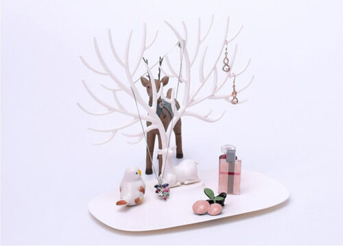 Jewelry Deer Tree Stand Display Organizer Necklace Ring Earring Holder Rack