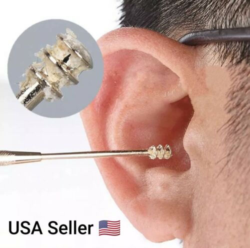 Double-ended Stainless Steel Spiral Ear Pick Spoon Ear Wax Removal Tool