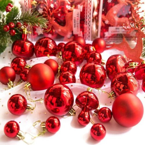 Christmas Glitter Ball Ornaments Xmas Tree Ball Hanging Party Decor