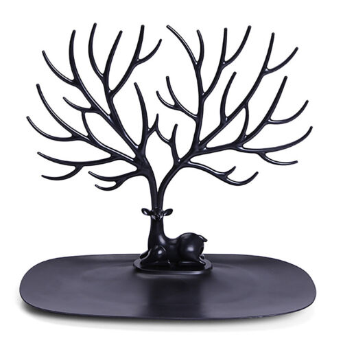 Jewelry Deer Tree Stand Display Organizer Necklace Ring Earring Holder Rack