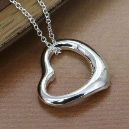 Open Heart Pendant Fashion Necklace Valentines Gift for Women
