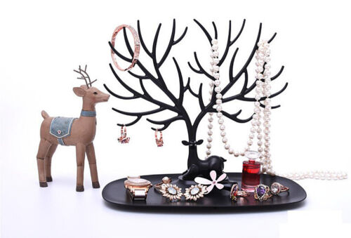 Jewelry Deer Tree Stand Display Organizer Necklace Ring Earring Holder Rack