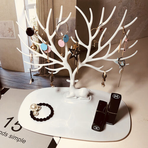 Jewelry Deer Tree Stand Display Organizer Necklace Ring Earring Holder Rack