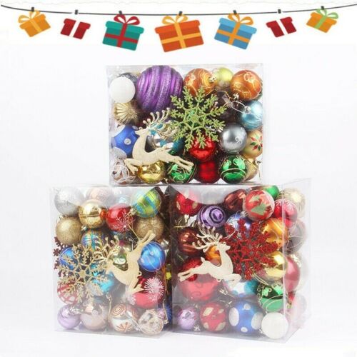 Christmas Glitter Ball Ornaments Xmas Tree Ball Hanging Party Decor