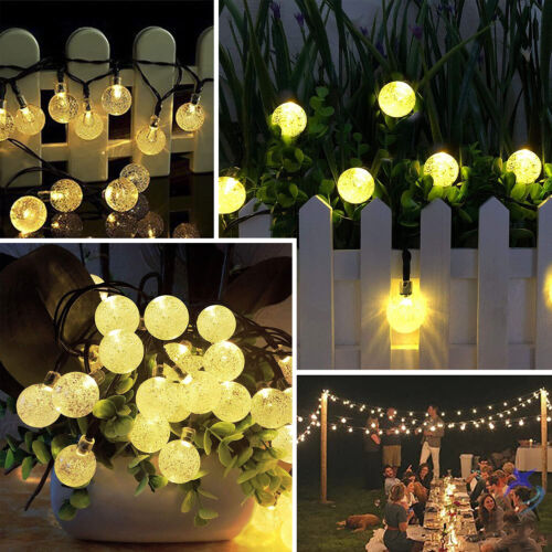 Solar Powered 30 LED String Light Garden Path Yard Decor Lamp Outdoor Waterproof