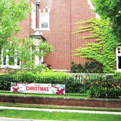 Large 6ft Merry Christmas Banner Sign Santa Claus Xmas Outdoor Garden Decoration