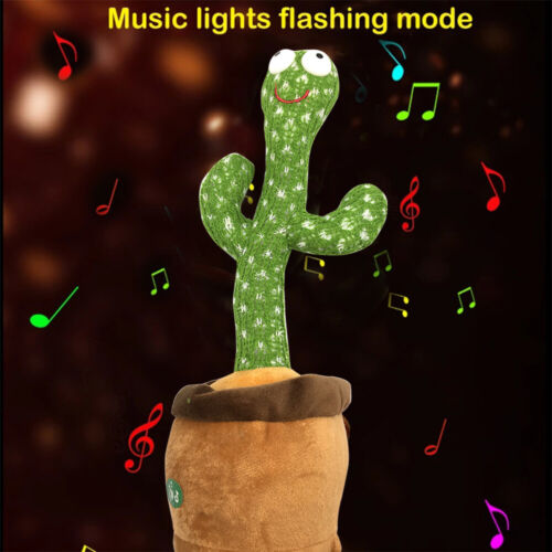 DANCING CACTUS ELECTRONIC TALKING PLUSH TOY PLAYS MUSIC & RECORDS AUDIO FOR KIDS