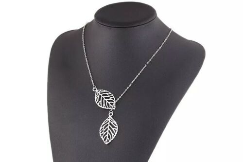Fashion Jewelry Metal Leaves Double Wild Foliage Short Necklace Chain