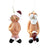 2PCS Resin Santa Claus Ornament Naked Santa Naughty Funny Christmas Tree Pendant