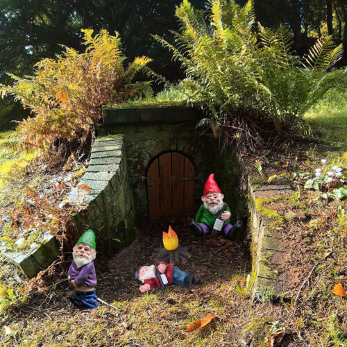 4PCS Fairy Garden Gnomes Accessories My Little Friend Drunk Gnome Dwarfs Gift