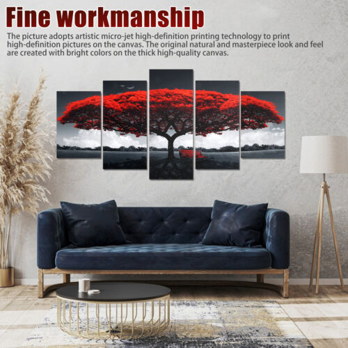 5Pcs Canvas Print Paintings Landscape Pictures Wall Art