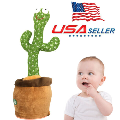 DANCING CACTUS ELECTRONIC TALKING PLUSH TOY PLAYS MUSIC & RECORDS AUDIO FOR KIDS