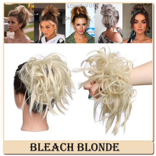 Natural Curly Messy Bun Hair Piece Scrunchie Updo Real as human Hair Extensions