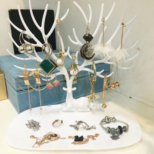 Jewelry Deer Tree Stand Display Organizer Necklace Ring Earring Holder Rack