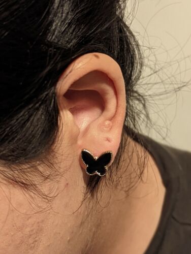 Fashion Earrings Jewelry Delicate Elegant Temperament Black Butterfly Cute