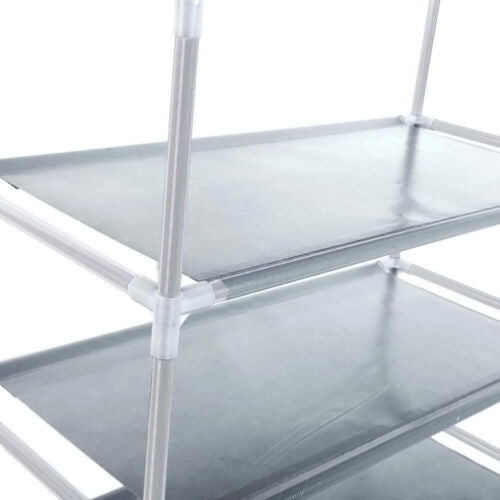 Portable Shoe Rack 9 Shelf Storage Closet Home Organizer Cabinet with Cover