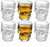 Skull Face Heavy Base Whiskey Shot Glasses Set of 6