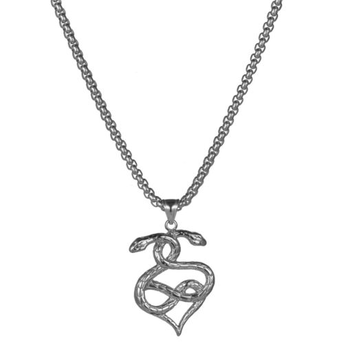 Gothic Men's Stainless Steel Animal Snake Pendant Necklace Chain 22" Jewelry