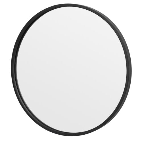 Black Round Mirror Circle Wall Mirror with Metal Frame Vanity Entryway 18Inch